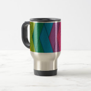 Abstract stripes, colourful, travel mug
