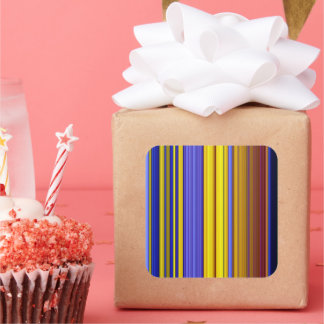 Abstract Stripes Design 1 Square Sticker