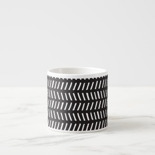 Abstract Stripes Horizontal Vintage Background Espresso Cup (Front)