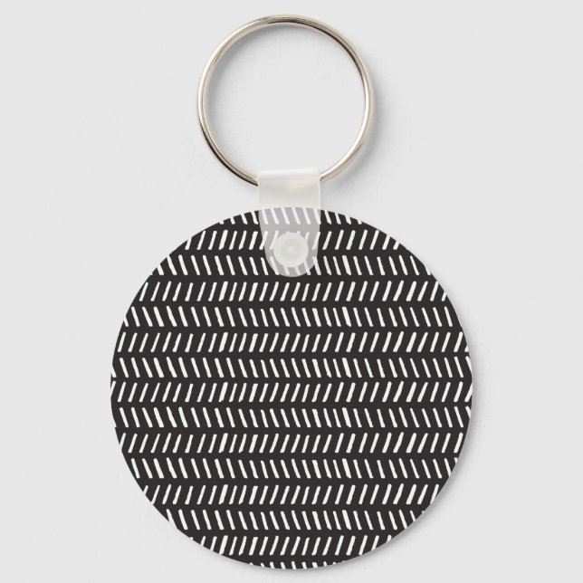 Abstract Stripes Horizontal Vintage Background Key Ring (Front)