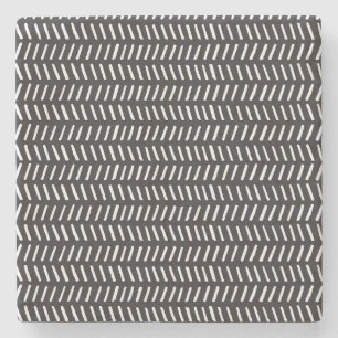 Abstract Stripes Horizontal Vintage Background Stone Coaster