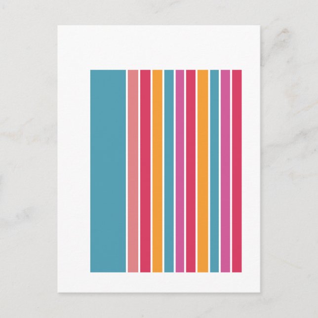 Abstract Stripes  Postcard (Front)
