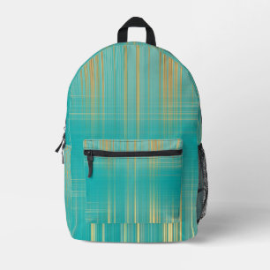 Abstract Stripes Printed Backpack