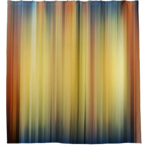 Abstract Stripes Spectrum Background Blue Gold Shower Curtain