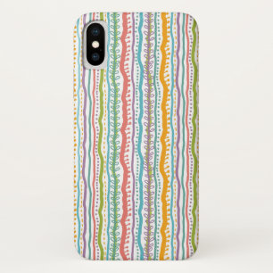 Abstract Stripes Vertical Pattern iPhone X Case