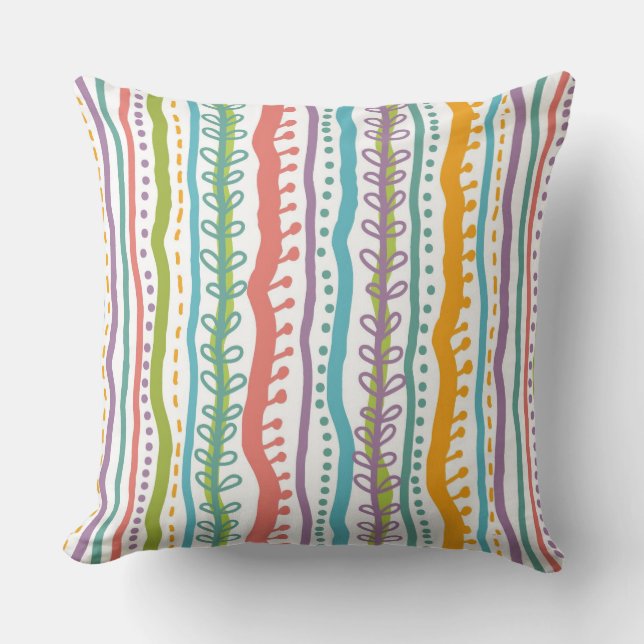 Abstract Stripes Vertical Pattern Cushion (Front)