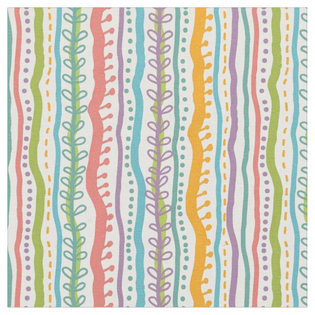 Abstract Stripes Vertical Pattern Fabric (Close Up)