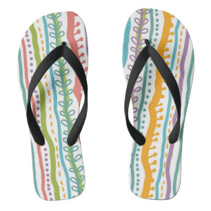 Abstract Stripes Vertical Pattern Jandals