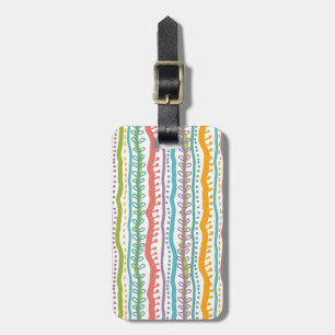 Abstract Stripes Vertical Pattern Luggage Tag