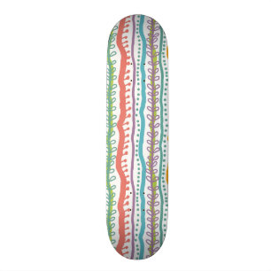 Abstract Stripes Vertical Pattern Skateboard