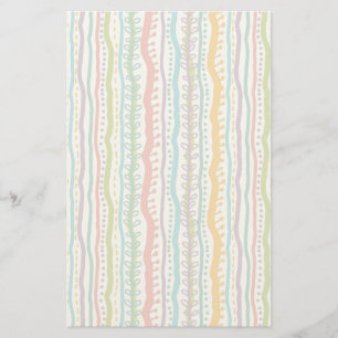 Abstract Stripes Vertical Pattern Stationery