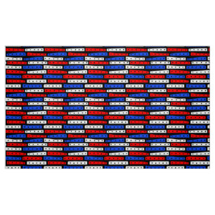 Abstract Strips Pattern - Colours 01 on Black Fabric