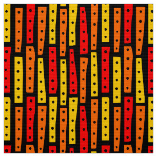 Abstract Strips Vertical - Colours 03 on Black Fabric