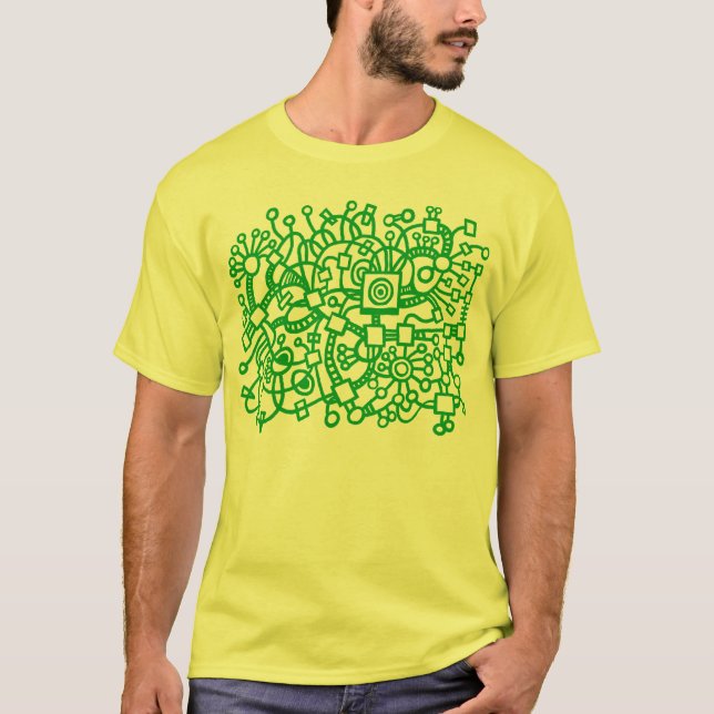 Abstract Structure - Grass Green T-Shirt (Front)