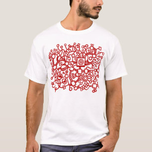 Abstract Structure - Ruby Red T-Shirt