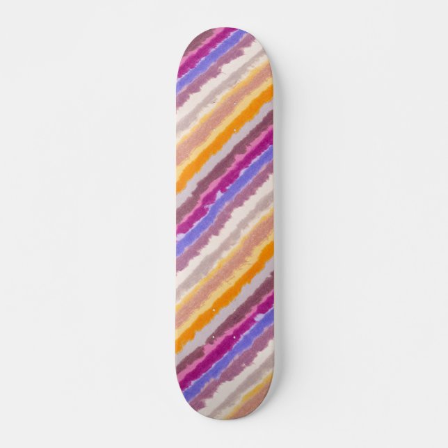 Abstract Studio Stripes Skateboard (Front)