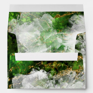 Abstract Stunning Emerald Crystal Agate Envelope
