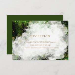 Abstract Stunning Emerald Crystal Agate Invitation