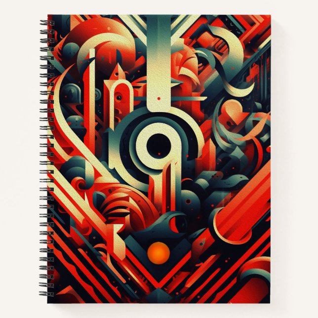 Abstract Stylised Shaped Notebook (Front)