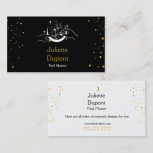 Abstract stylish pattern manicurist profession bus business card