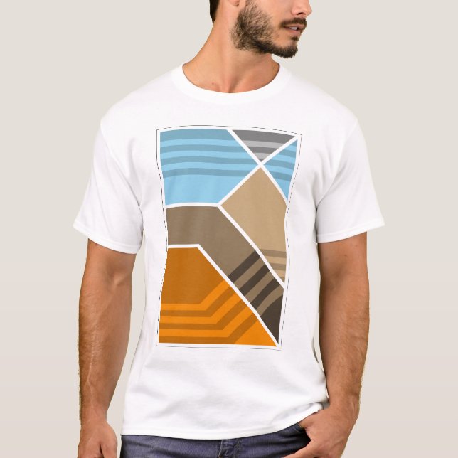 Abstract Subduction Zone Geology T-Shirt (Front)