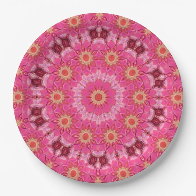 abstract summer paper plate (Front)