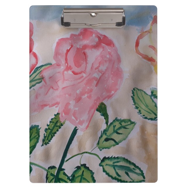 Abstract Summer Roses  Clipboard (Front)