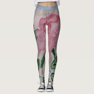 Abstract Summer Roses Leggings