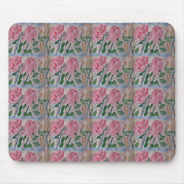 Abstract Summer Roses  Mouse Pad (Front)