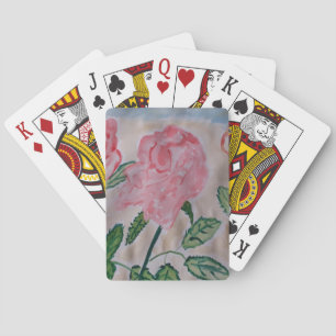 Abstract Summer Roses Playing Cards