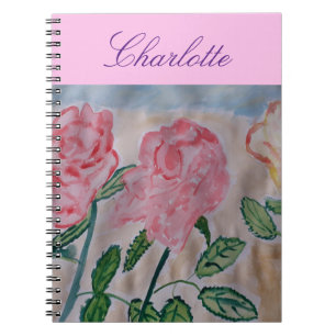 Abstract Summer Roses Spiral Notebook