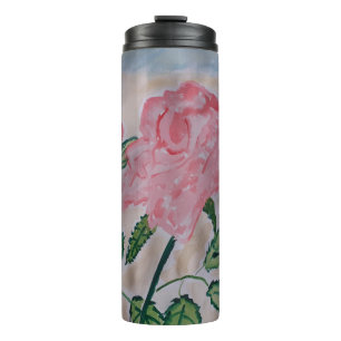 Abstract Summer Roses  Thermal Tumbler
