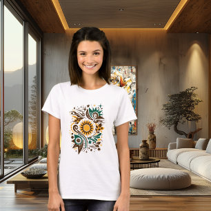 Abstract Sun and Nature Art Design T-Shirt