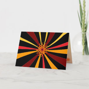 Abstract Sun Birthday Card