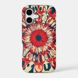Abstract SUN FLOWER - red blue + your backgr.