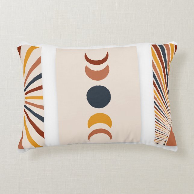 Abstract Sun Moon Boho Posters Decorative Cushion (Front)