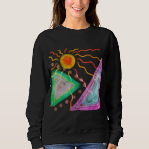 Abstract Sun Original Art to Wear Sweatshirt