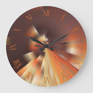 Abstract sun rays large clock