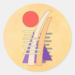 Abstract Sun, Shadows, Reflections, and Structures Classic Round Sticker