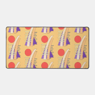 Abstract Sun, Shadows, Reflections, and Structures Desk Mat