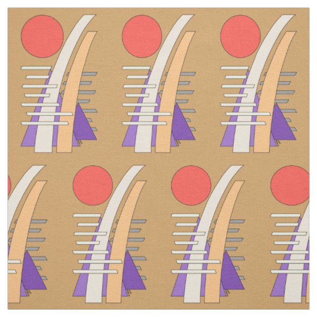 Abstract Sun, Shadows, Reflections, and Structures Fabric (Swatch)