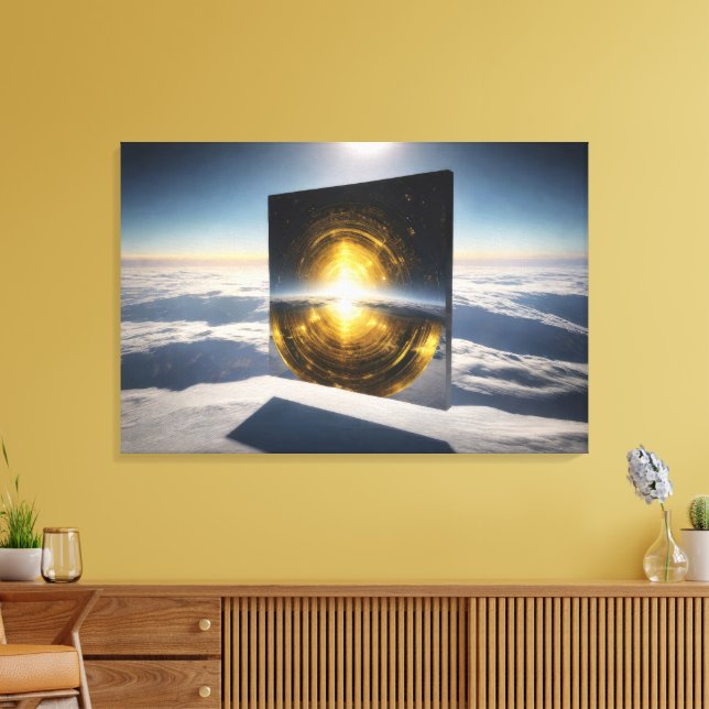 Abstract Sun Stone Canvas Print (Insitu(LivingRoom))