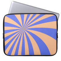 Abstract sunburst pattern background. blue and ora