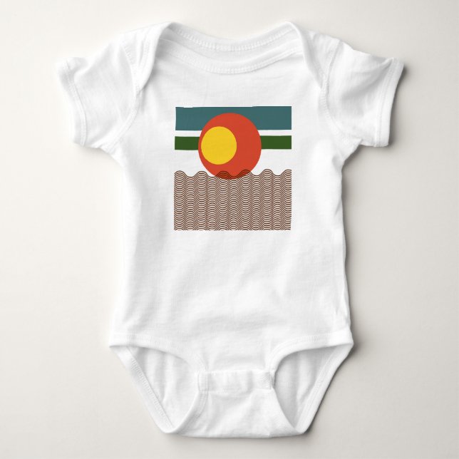 Abstract Sundown  Baby Bodysuit (Front)