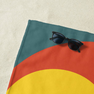 Abstract Sundown  Beach Towel