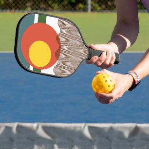 Abstract Sundown  Pickleball Paddle