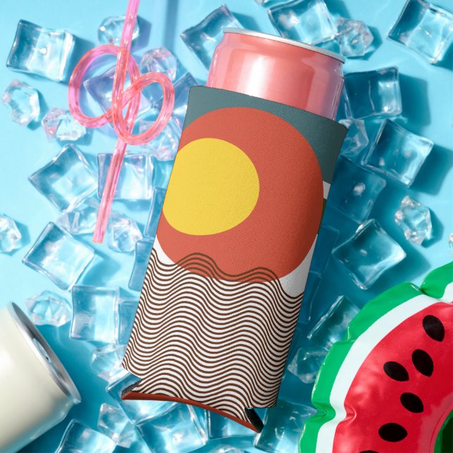 Abstract Sundown  Seltzer Can Cooler (In Situ Summer)