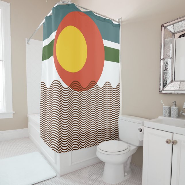 Abstract Sundown  Shower Curtain (In Situ)