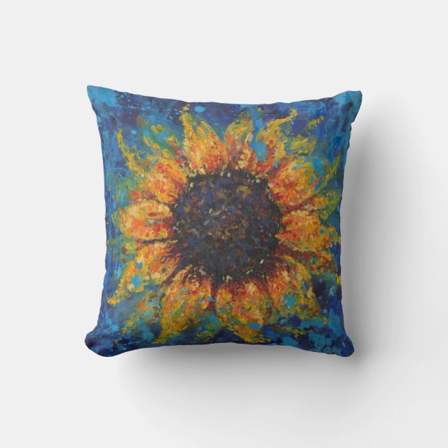 Abstract Sunflower Cushion (Front)