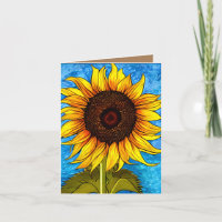 Abstract Sunflower Painting